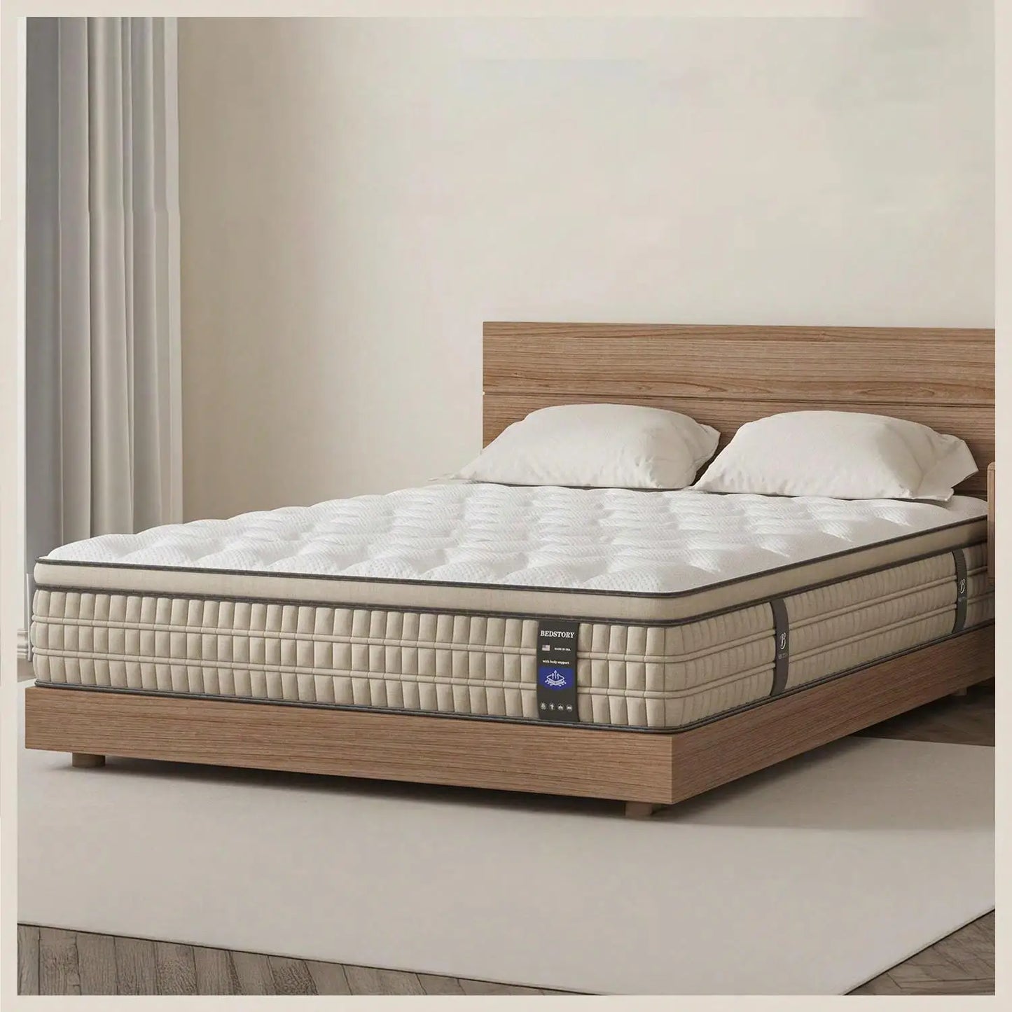BedStory 12 Inch Hybrid Gel Memory Foam Queen Mattress