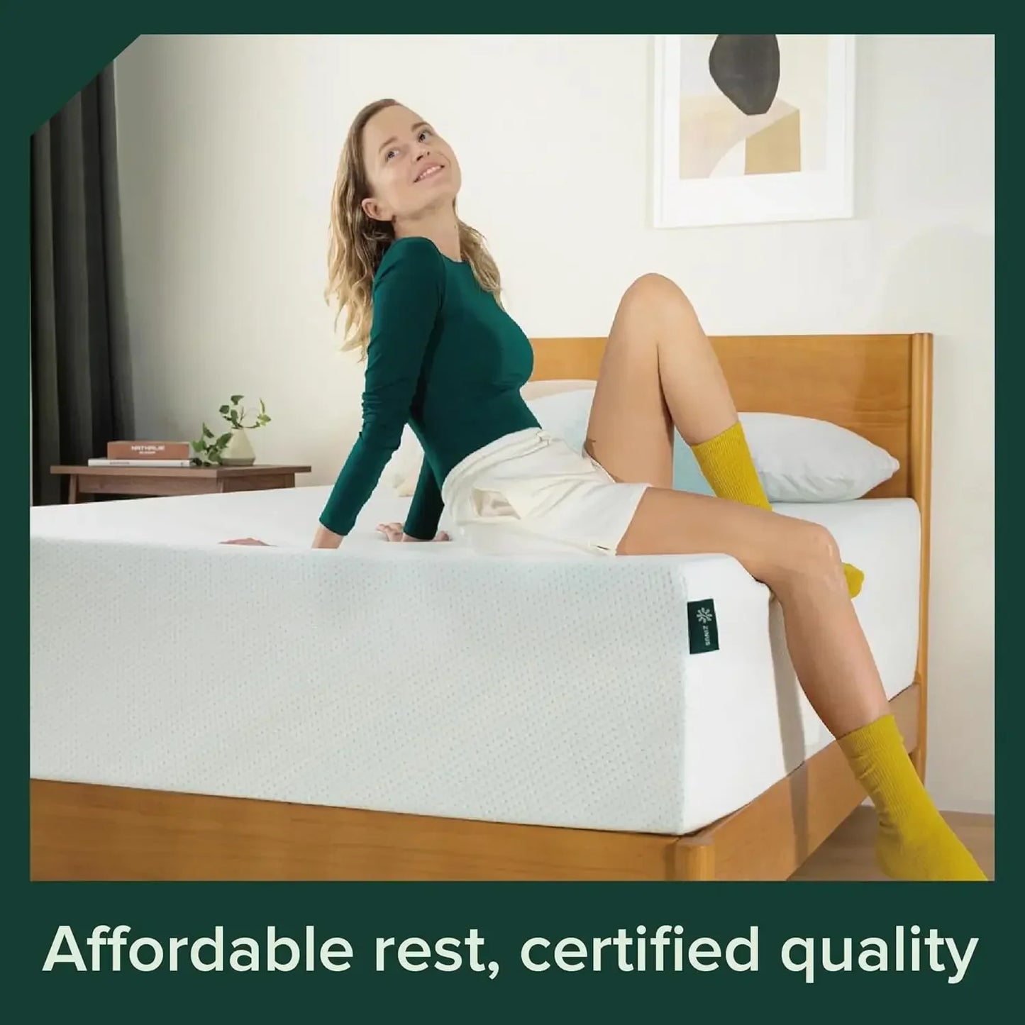 Zinus Green Tea Memory Foam Mattress Medium Firm Pressure Relief