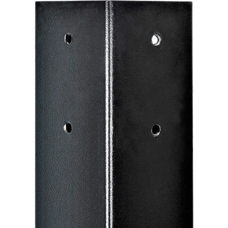 Black In-Ground Mailbox Mounting Post 43 Inches Durable Steel