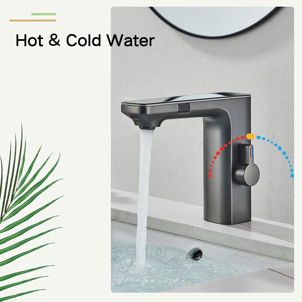 Rozin Touchless Sensor Bathroom Faucet with Digital Display