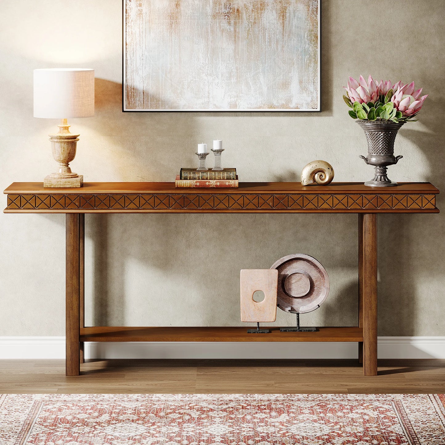 Tribesigns 70.9 Inch Extra Long Console Table with Storage