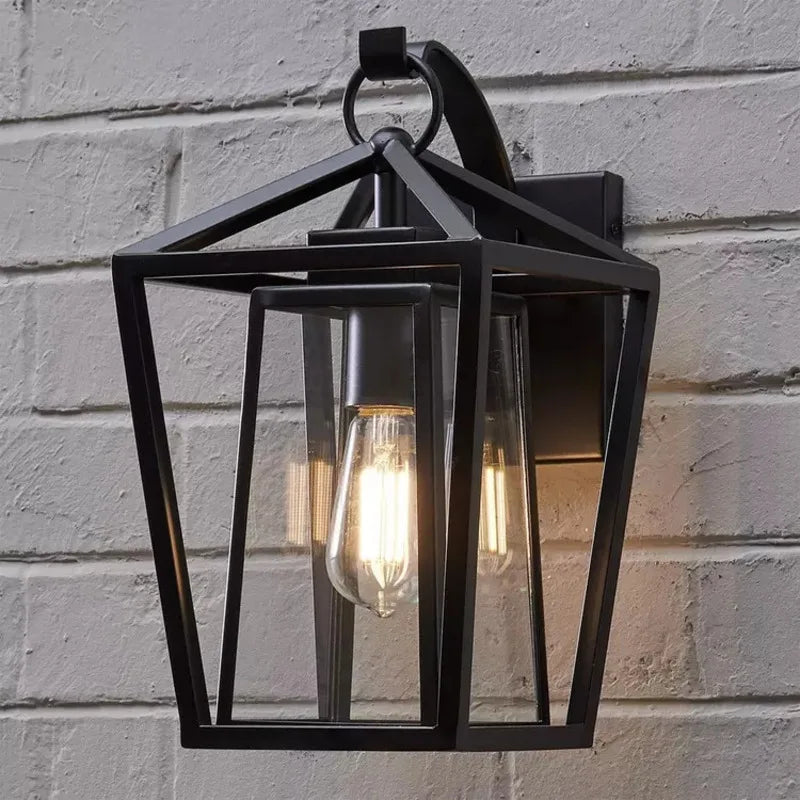 Outdoor Waterproof Wall Light Fixtures with Glass Shades