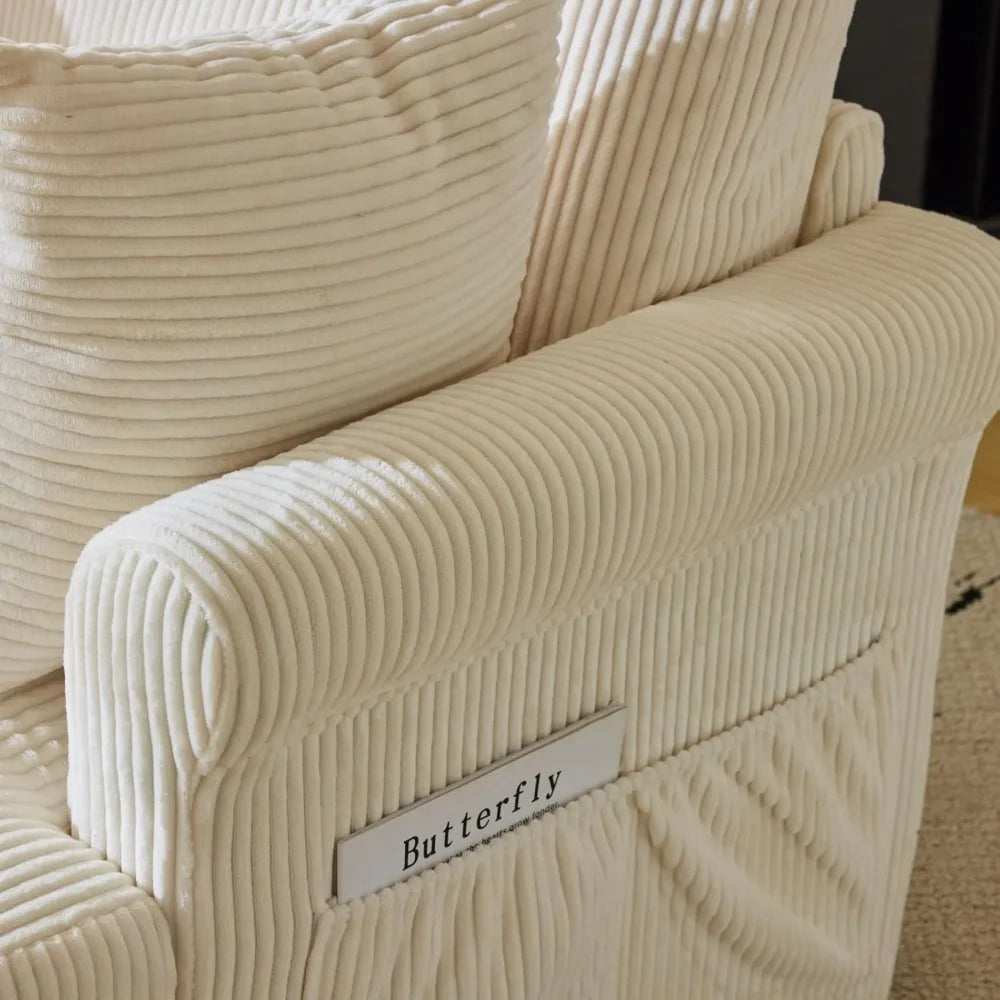 VINGL 39.2 Inch Wide Oversized 360 Degree Swivel Accent Chair