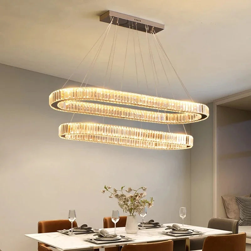 Luxury LED Pendant Light Modern Crystal Chandelier Ceiling Lamp
