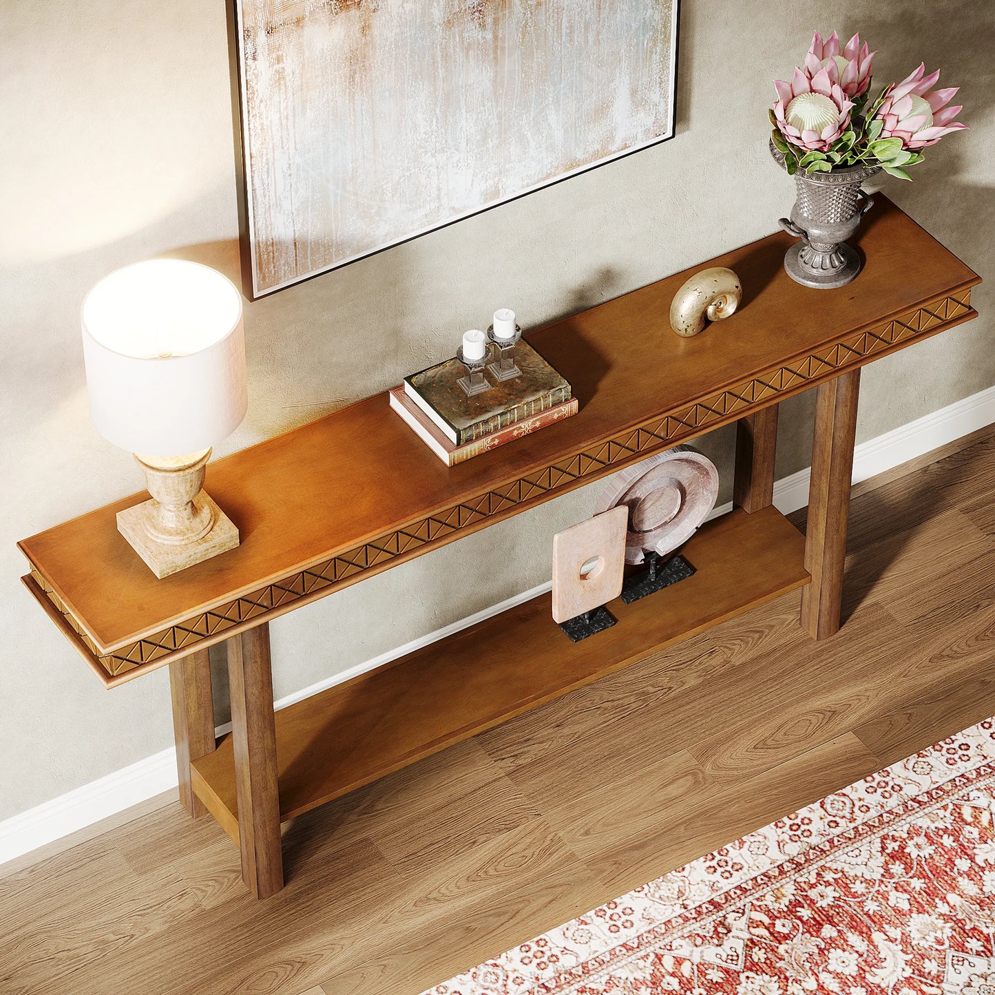 Tribesigns 70.9 Inch Extra Long Console Table with Storage