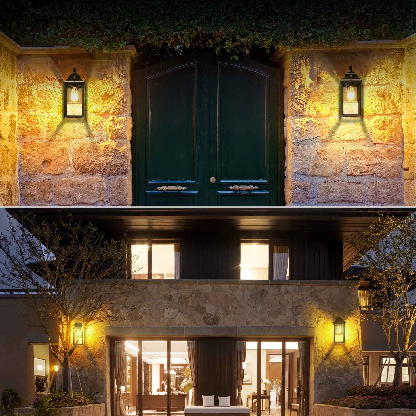 Outdoor Wall Sconce Lights Set for Garage and Patio Decor