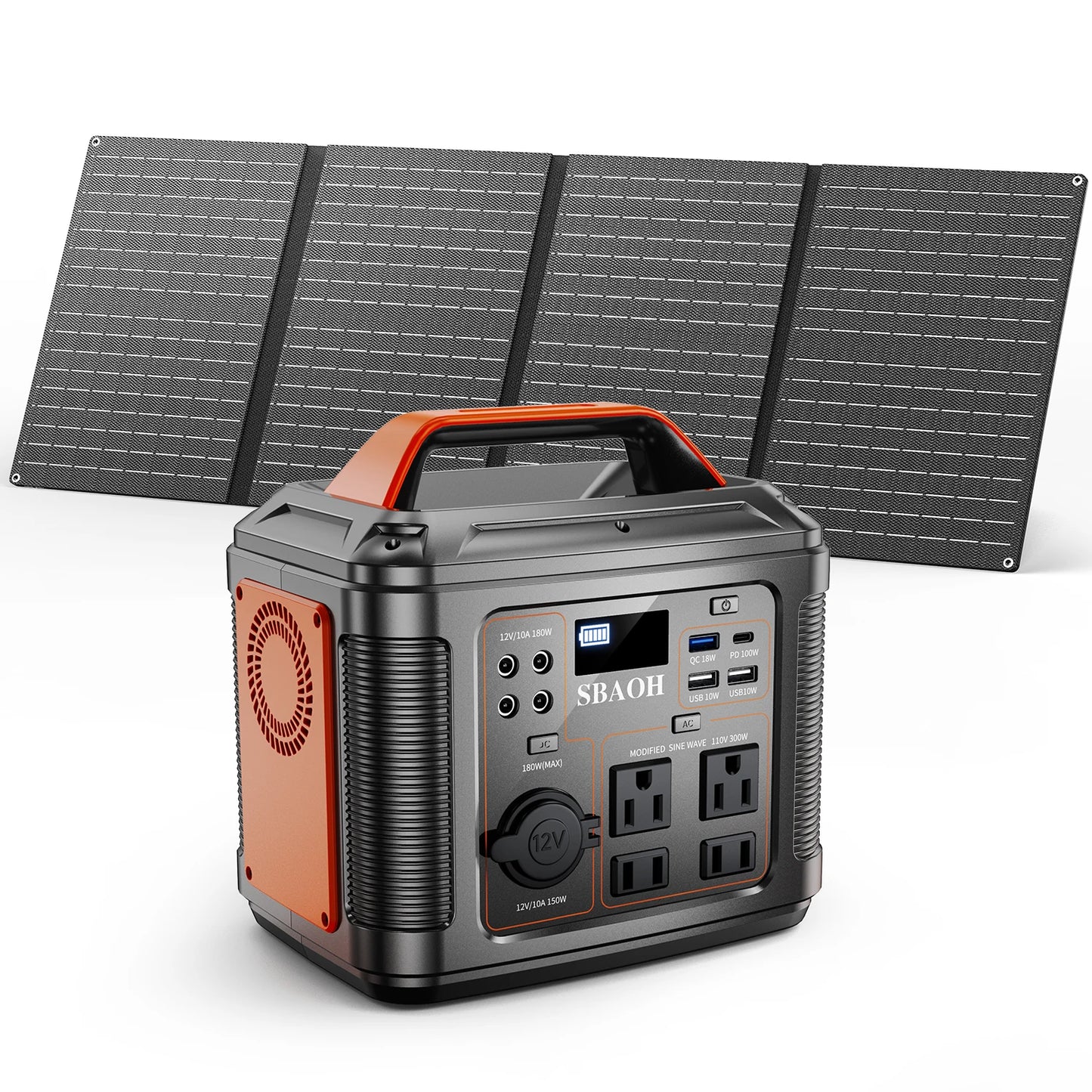 300W Portable Power Station Solar Generator for Camping and Outages