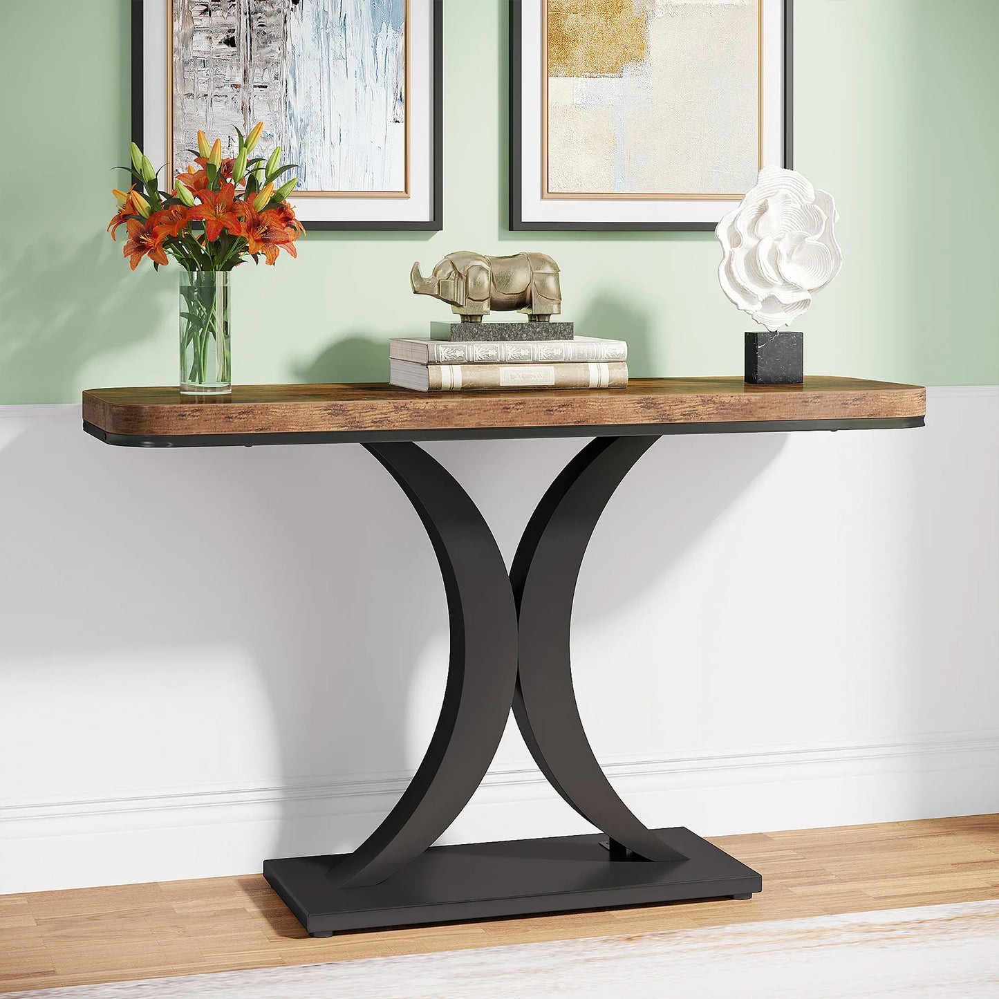 Tribesigns Industrial Console Table for Entryway and Hallway