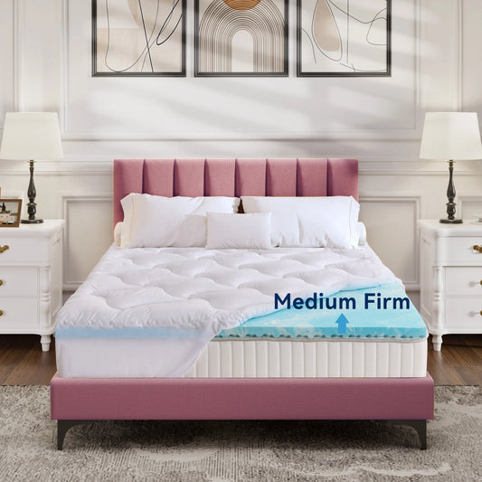 Hcore 3/4 Inch Queen Memory Foam Mattress Topper for Back Pain