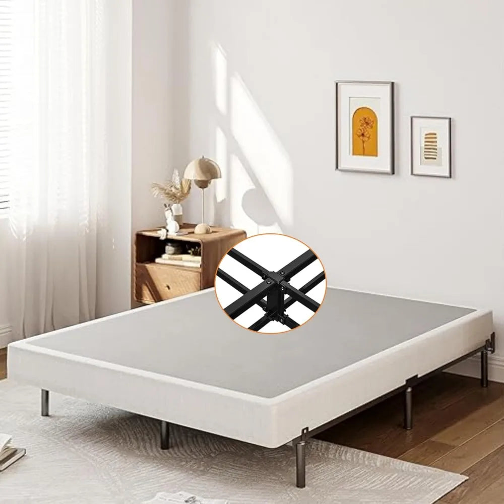 9 Inch High Profile King Box Spring Metal Frame Mattress Foundation