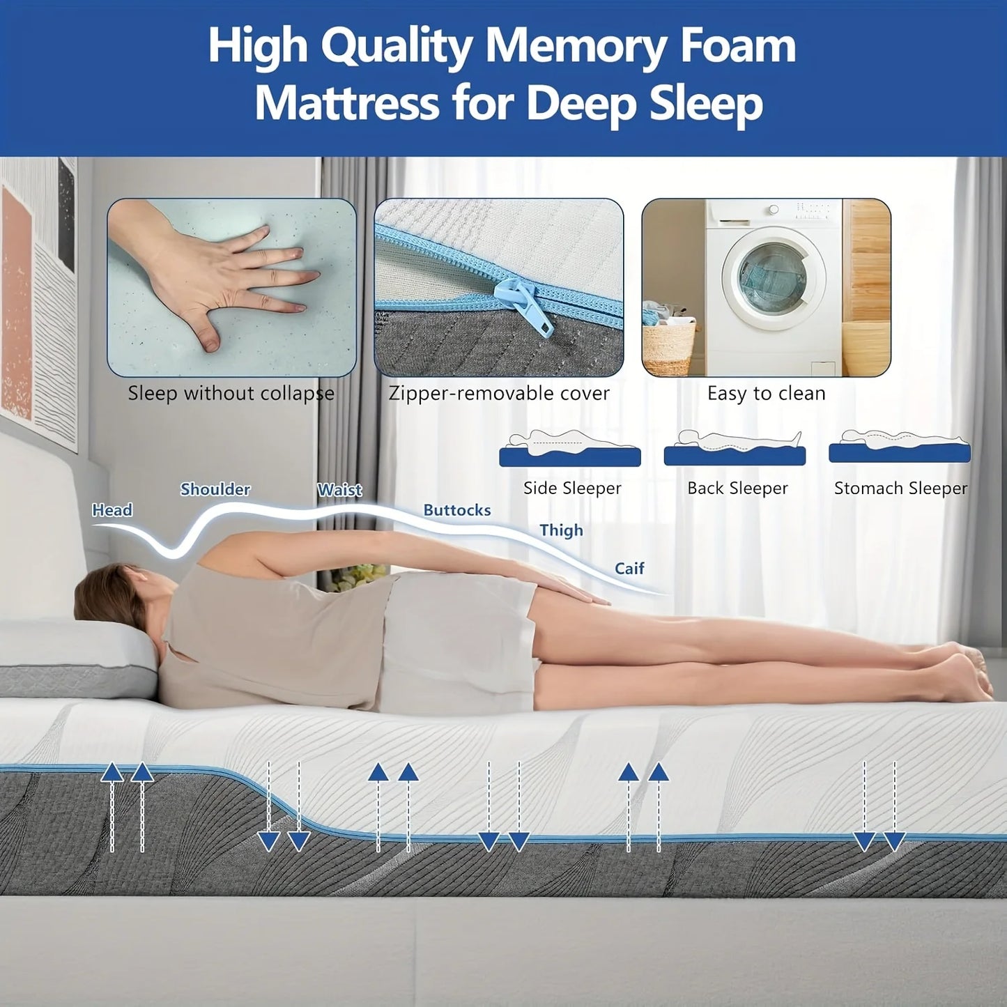 Hcore Extra Firm Queen Size Mattress for Back Pain Relief