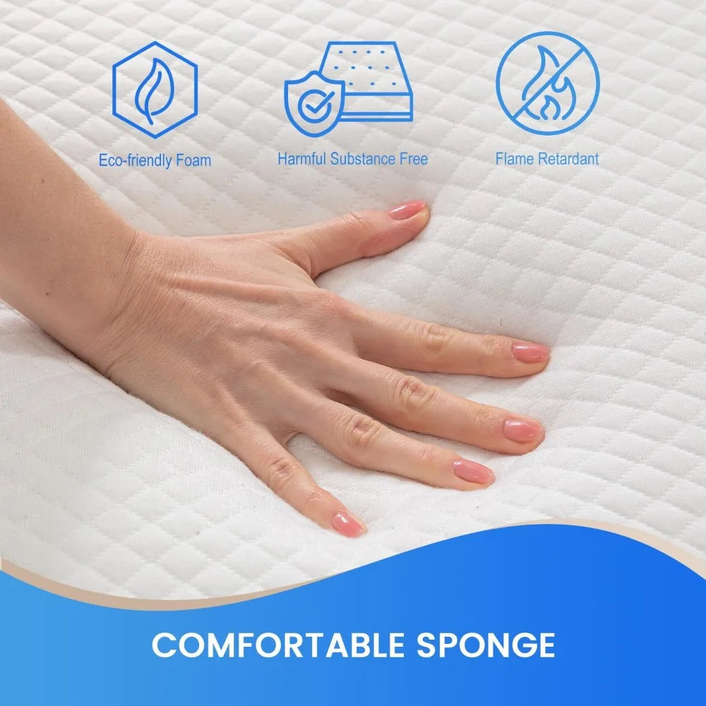14 Inch King Gel Memory Foam Medium Firm Mattress in a Box