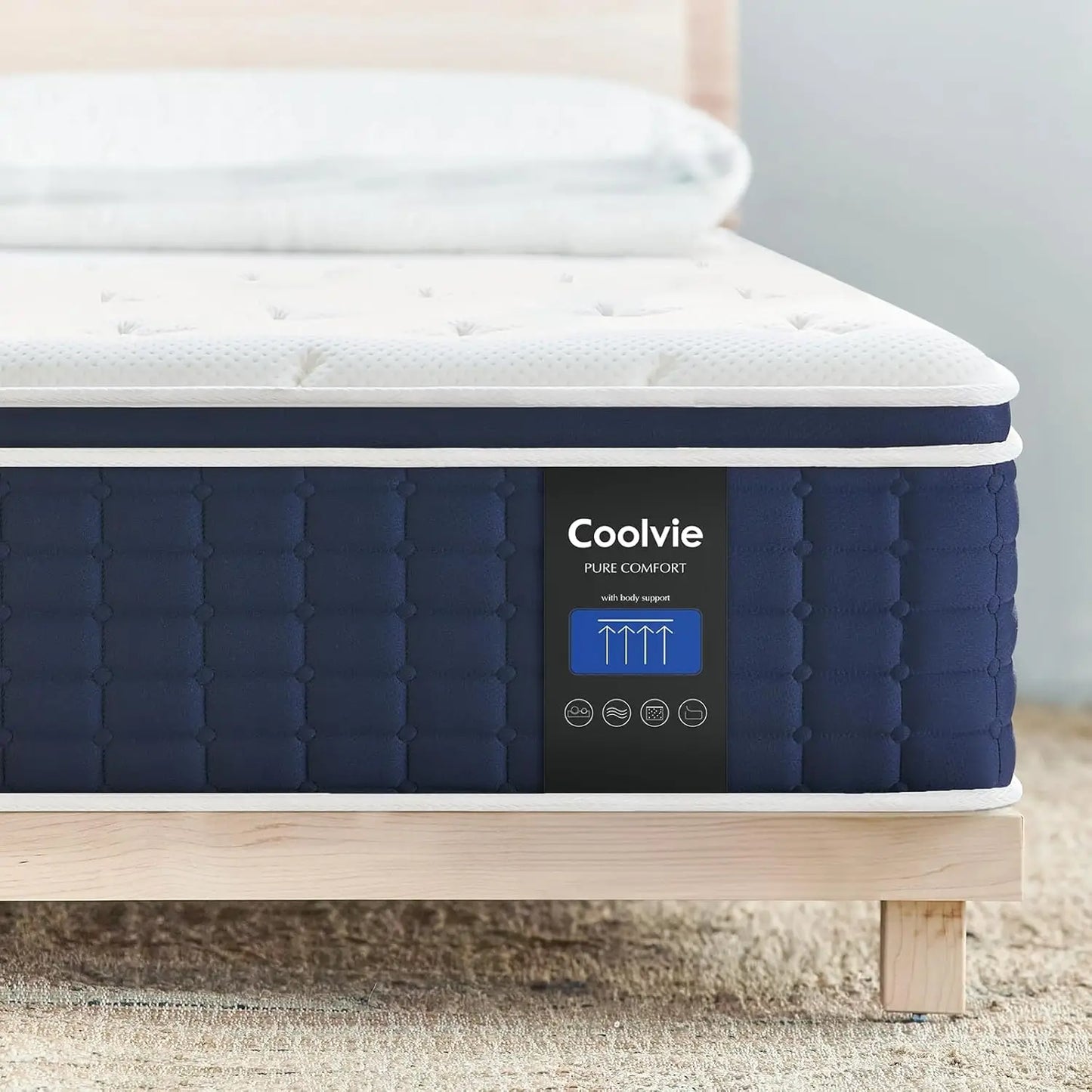 Cal King Hybrid Mattress with Memory Foam and Pocket Springs