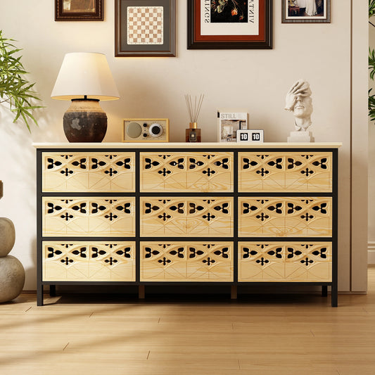 FUFU GAGA Modern 9 Drawer Chest of Drawers for Home Storage