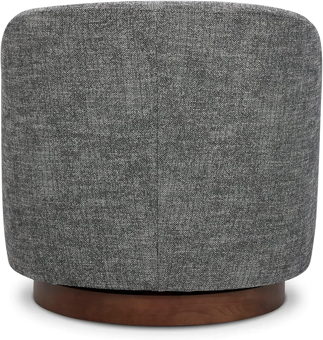 Dark Grey Swivel Accent Chair Set of 2 Upholstered Barrel Chairs