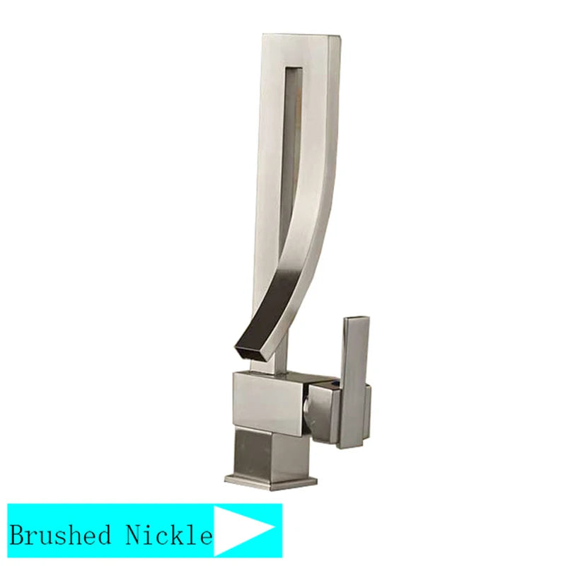 Wanmivezlo Brass Waterfall Mixer Faucet for Bathroom Sink
