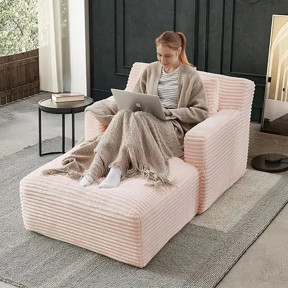 Oversized 67 Inch D Chaise Lounge Chair Comfy Reading Sofa
