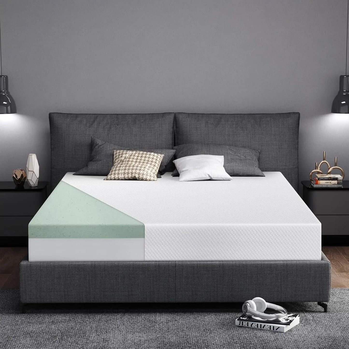 Hcore 10 Inch Queen Size Cooling Gel Mattress in a Box