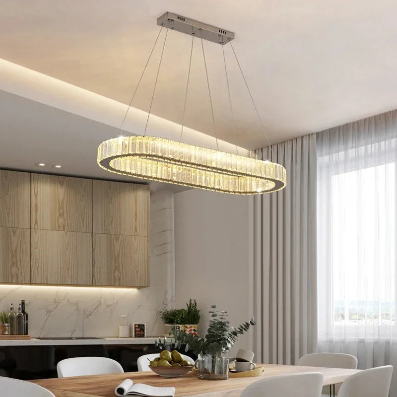 Luxury LED Pendant Light Modern Crystal Chandelier Ceiling Lamp