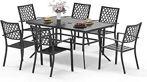 Sophia and William 7 Piece Outdoor Dining Set for 6 People