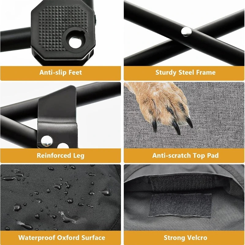 Elevated Dog Bed Portable Raised Pet Cot for Indoor and Travel