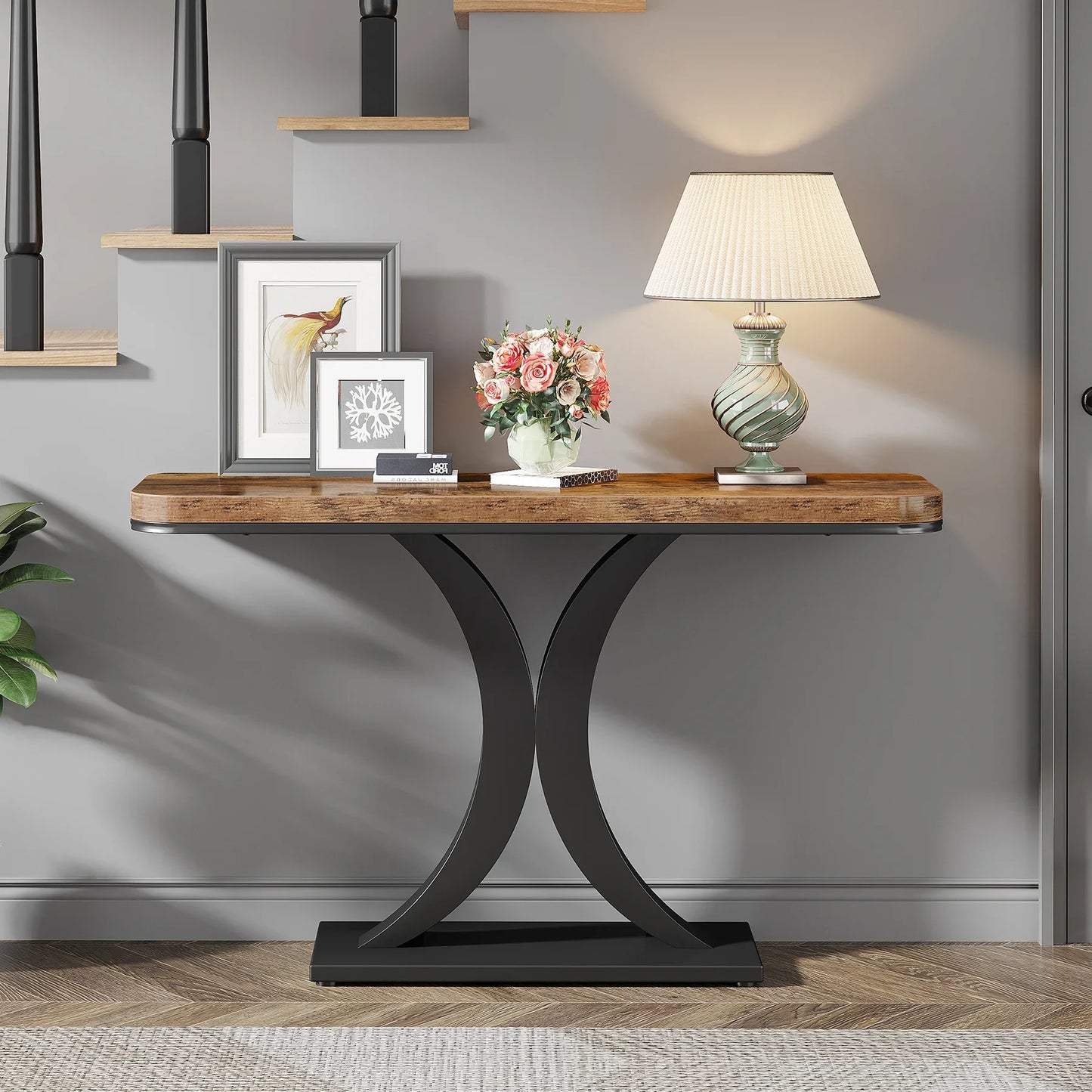 Tribesigns Industrial Console Table for Entryway and Hallway
