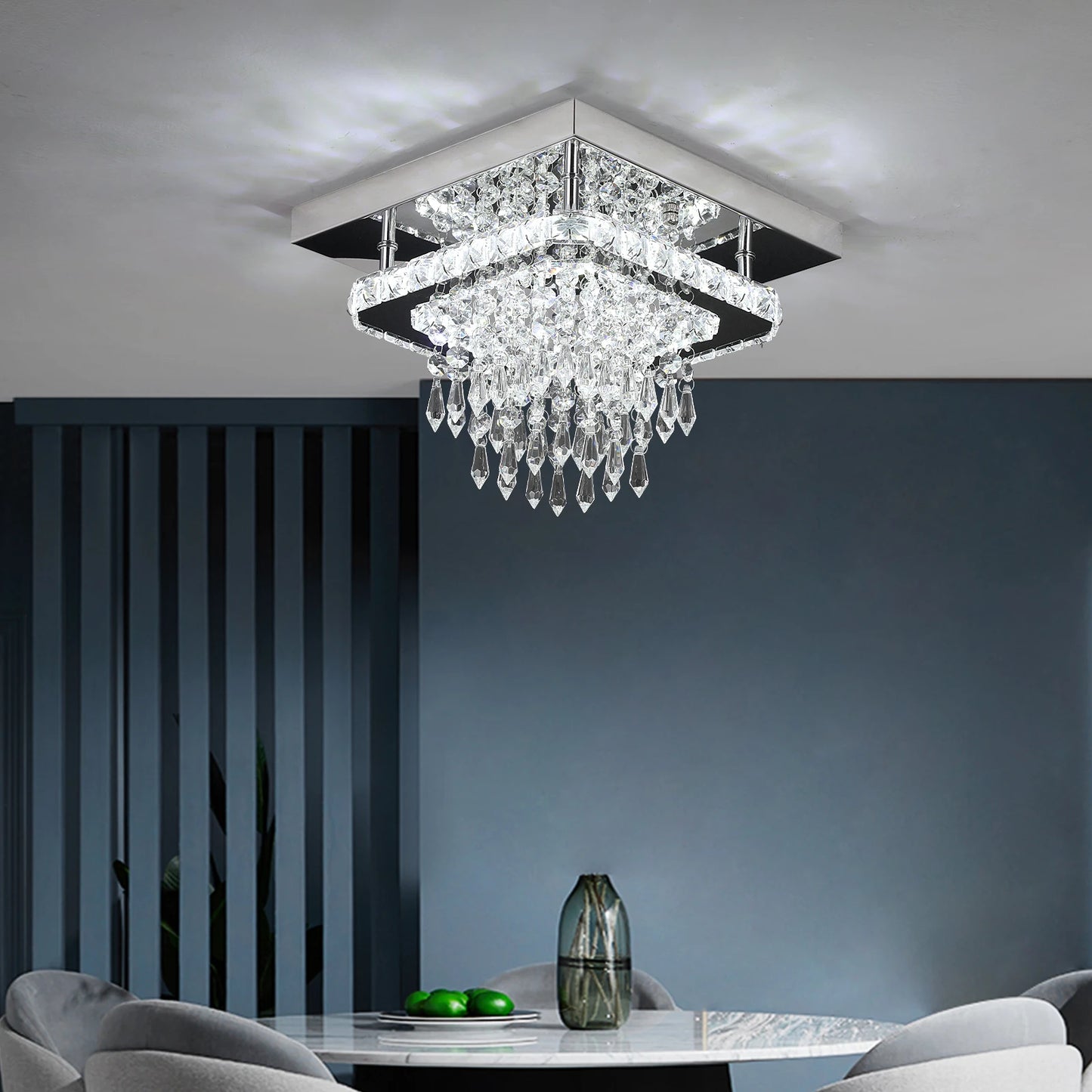Minimalist Crystal LED Ceiling Lamp for Bedroom and Hallway
