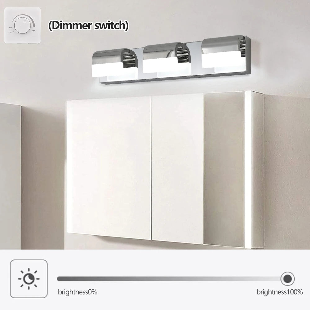 3-Light LED Bathroom Vanity Lighting for Over Mirror Use