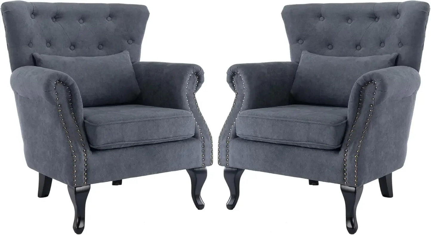 Mid Century Modern Upholstered Reading Arm Chair for Bedroom