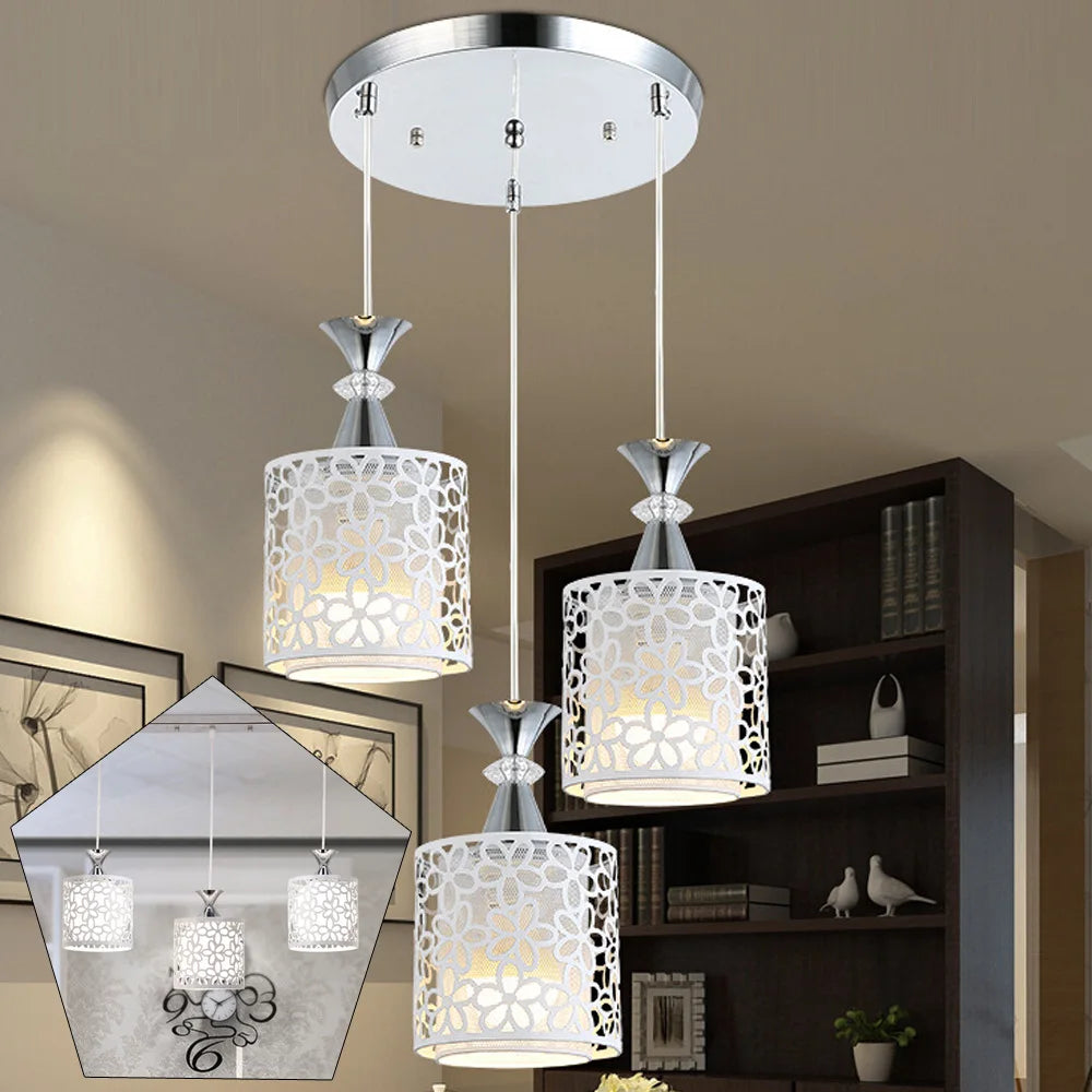 Modern Petal Ceiling Light Chandelier with 3 E27 LED Bulbs