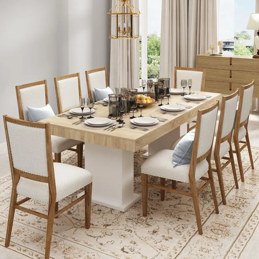 Modern Rectangular Dining Table for 4 to 8 People 78.7 Inches