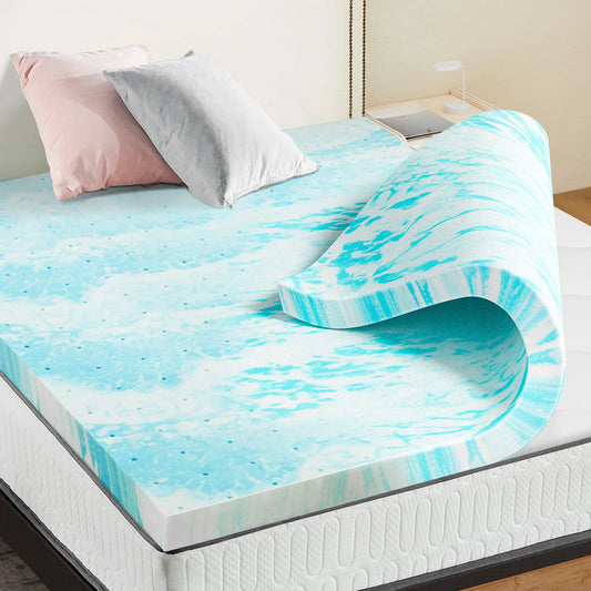 JHK 2-3 Inch Full Size Gel Memory Foam Mattress Topper Cooling