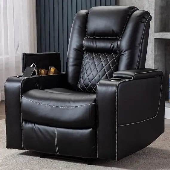 Electric Power Recliner Chair with USB Ports and Cup Holders
