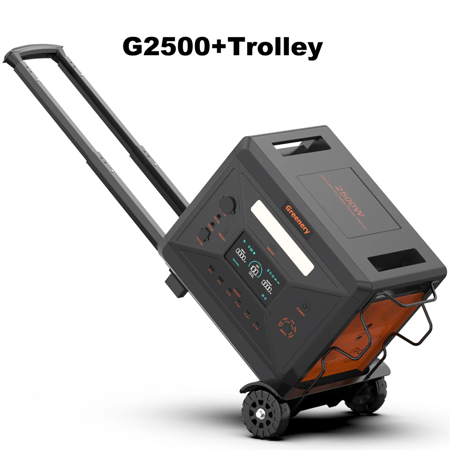 Greenery G2500 2400W Power Station Solar Generator with Trolley