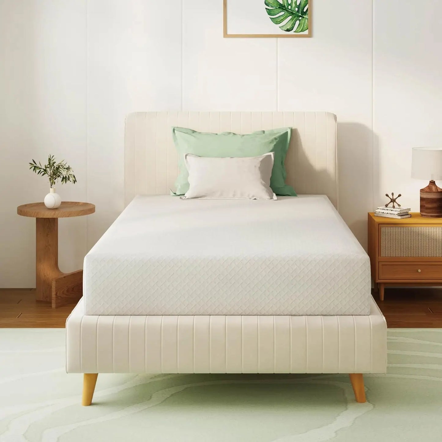 Green Tea Memory Foam Mattress for Cool Sleep and Pressure Relief