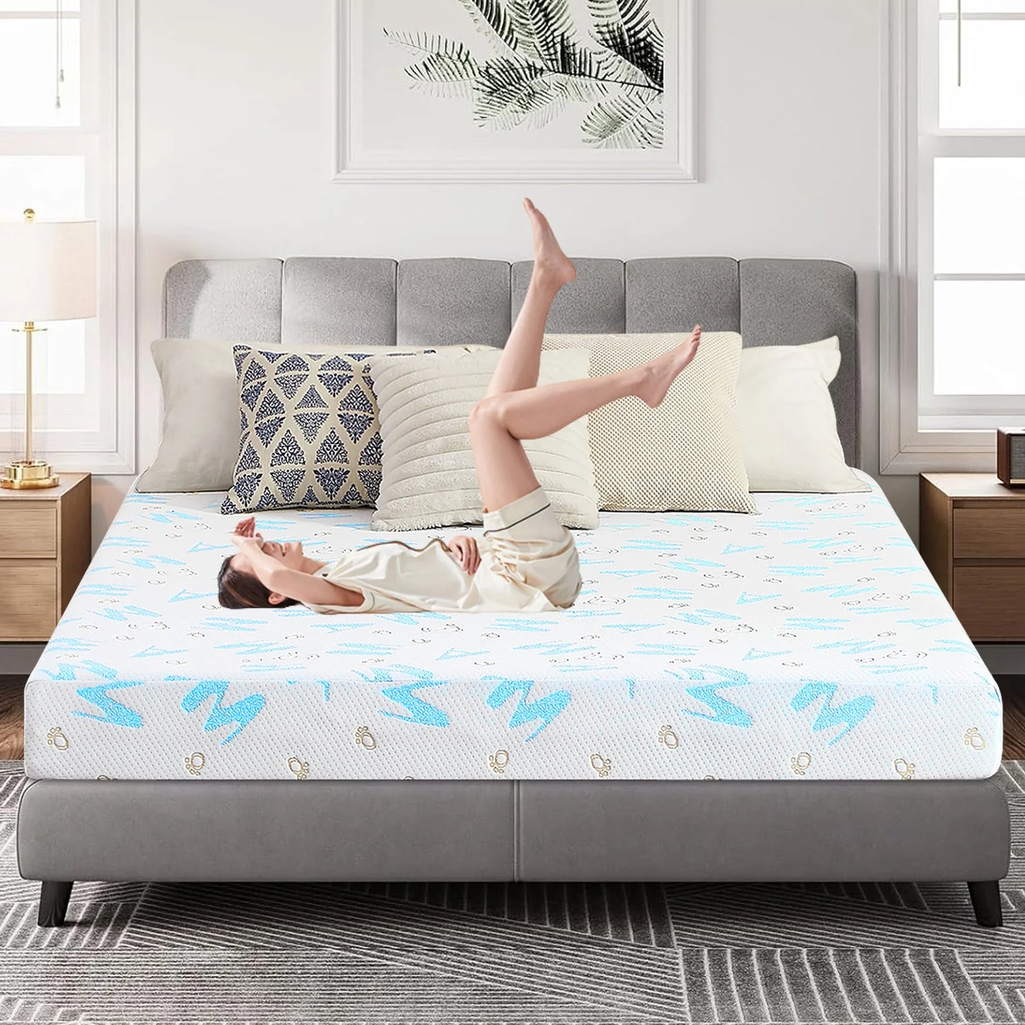 Memory Foam Mattress in a Box Twin to Queen Size Options