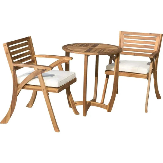 Coronado Acacia Wood Bistro Set for Outdoor Garden Dining