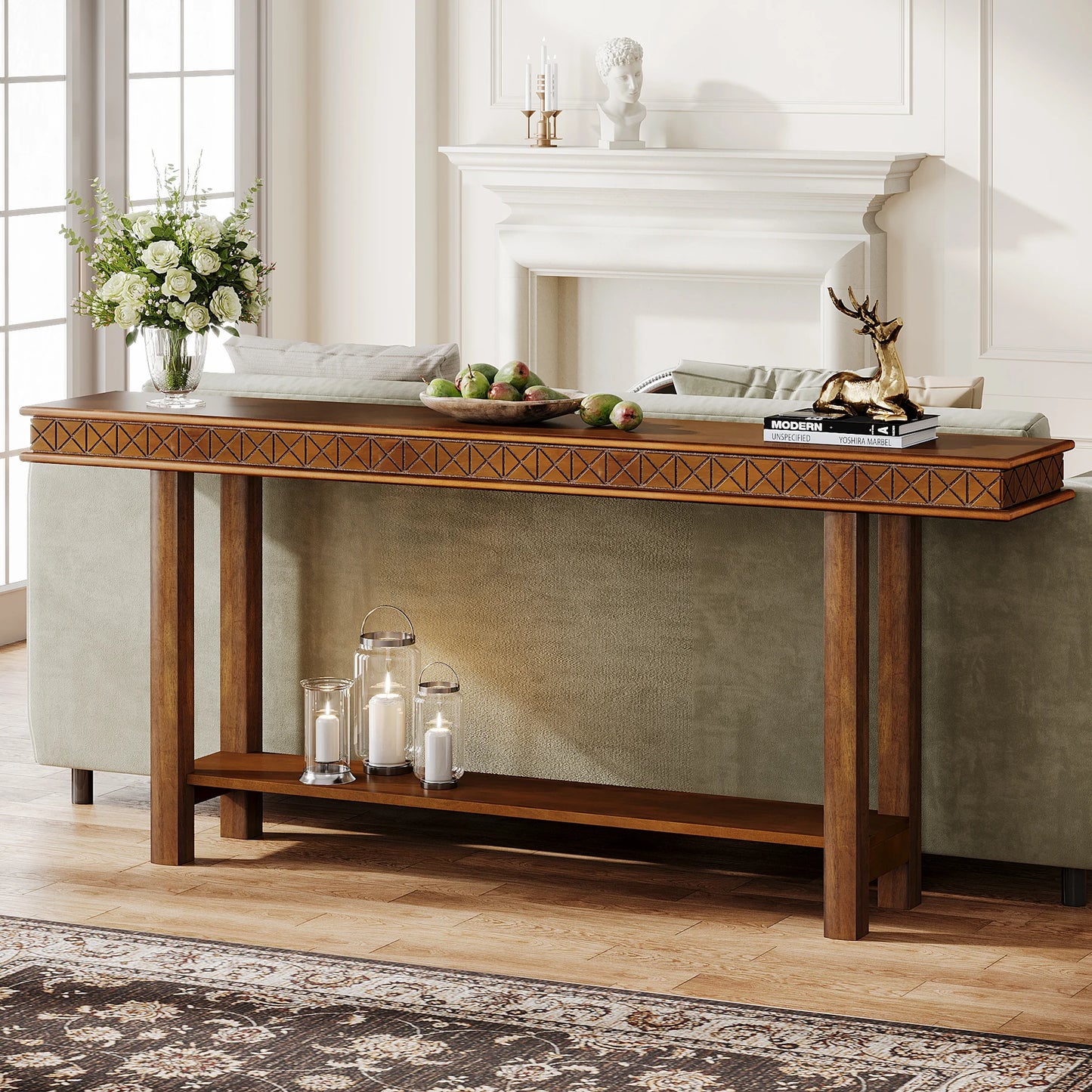 Tribesigns 70.9 Inch Extra Long Console Table with Storage