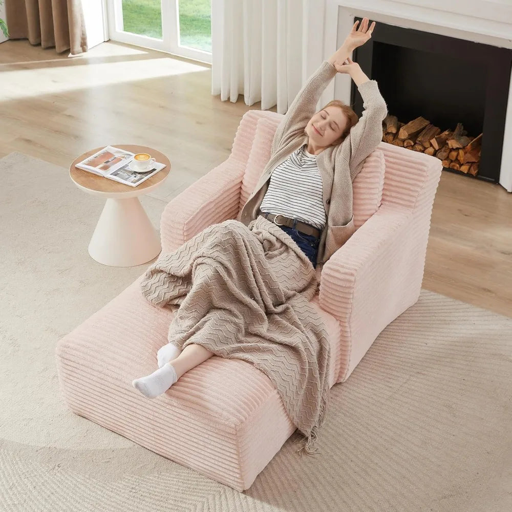 Oversized 67 Inch D Chaise Lounge Chair Comfy Reading Sofa