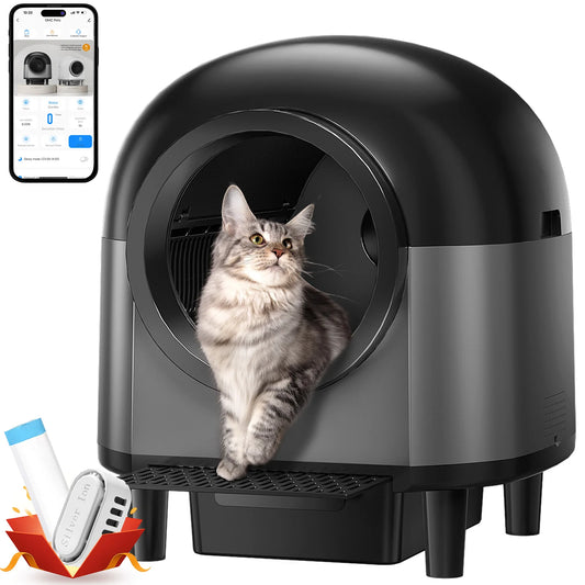REDSASA Self Cleaning Automatic Cat Litter Box with Stairs