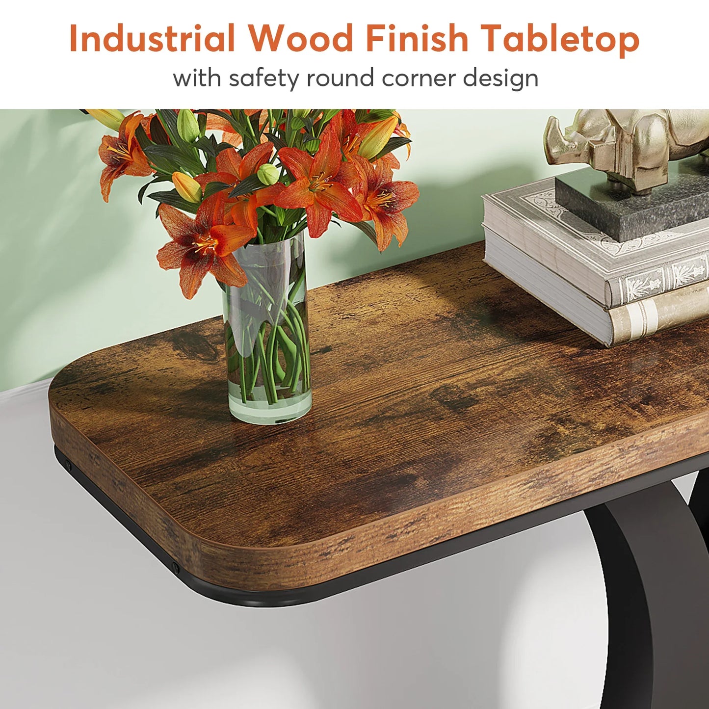 Tribesigns Industrial Console Table for Entryway and Hallway