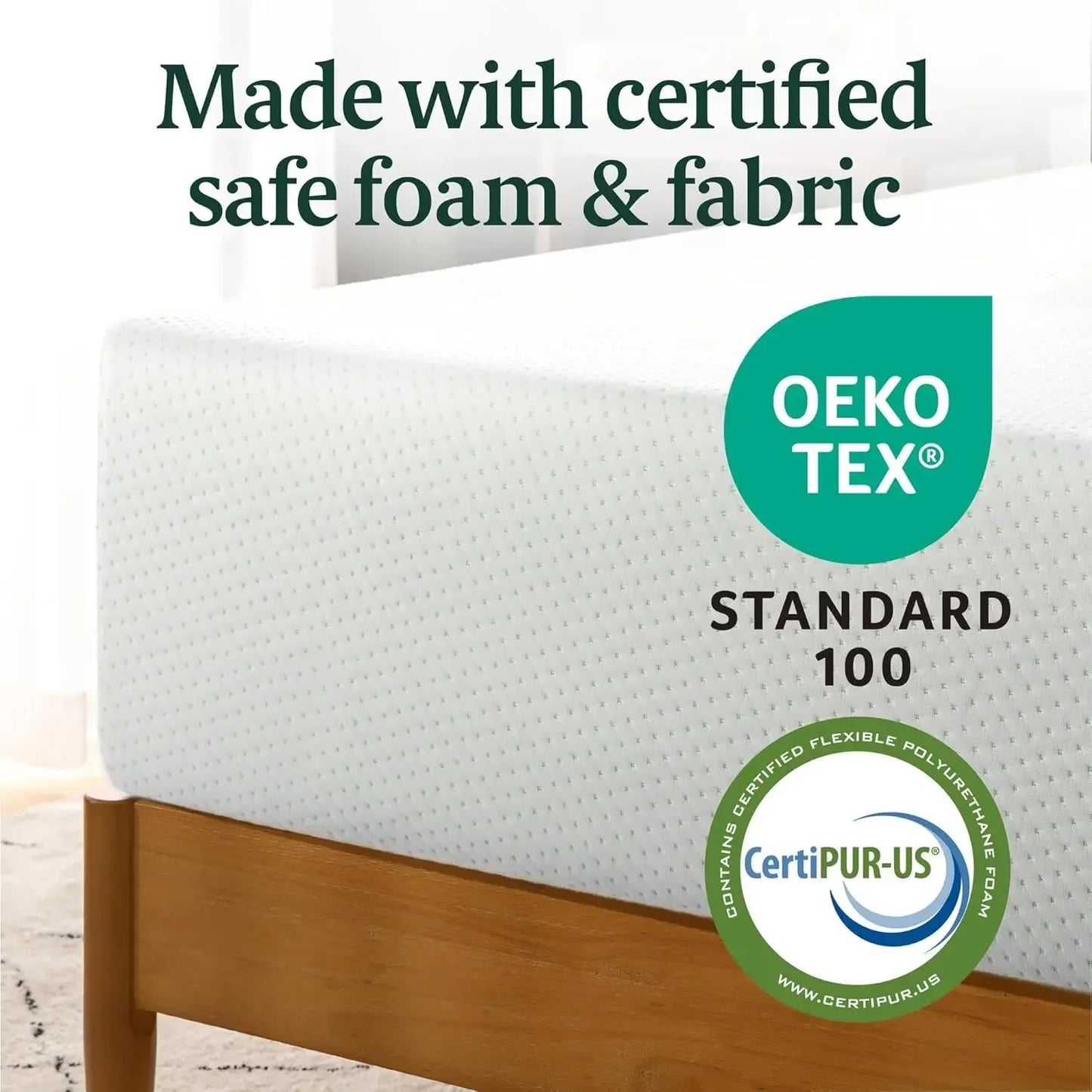 Zinus Green Tea Memory Foam Mattress Medium Firm Pressure Relief