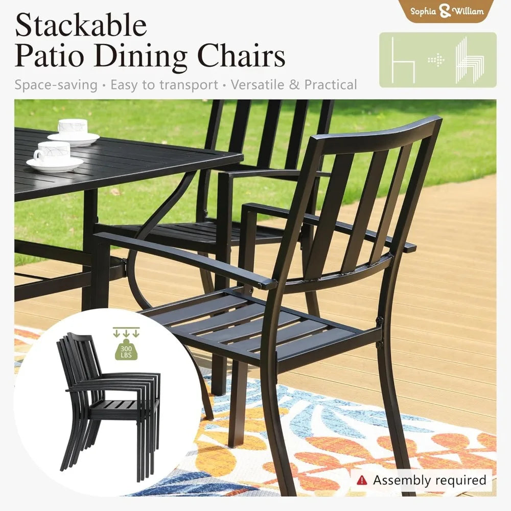 Sophia and William 7 Piece Outdoor Dining Set for 6 People