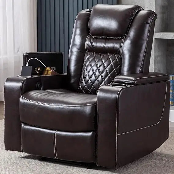 Electric Power Recliner Chair with USB Ports and Cup Holders