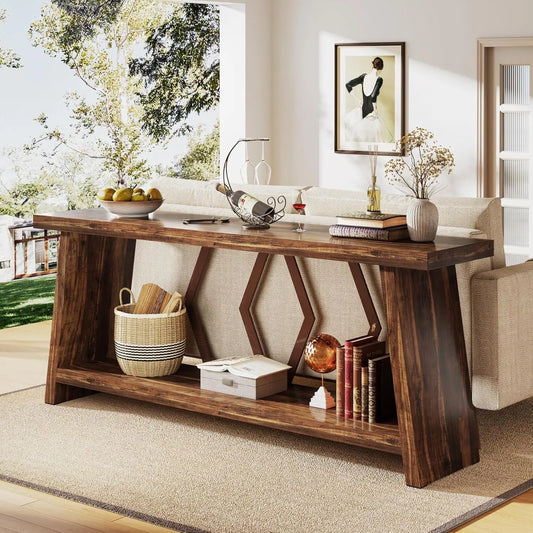 Farmhouse Console Table for Living Room and Entryway Decor