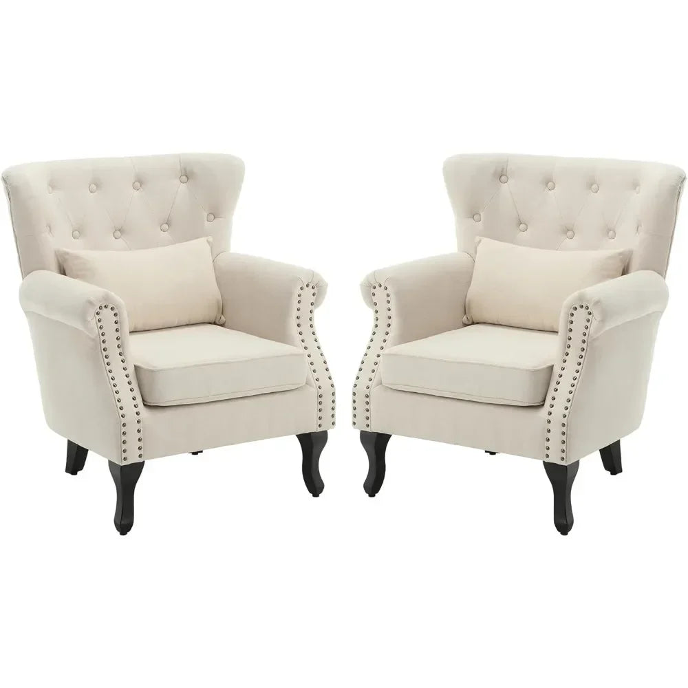 Mid Century Modern Upholstered Reading Arm Chair for Bedroom