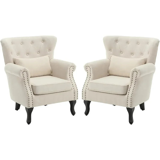 Mid Century Modern Upholstered Reading Arm Chair for Bedroom