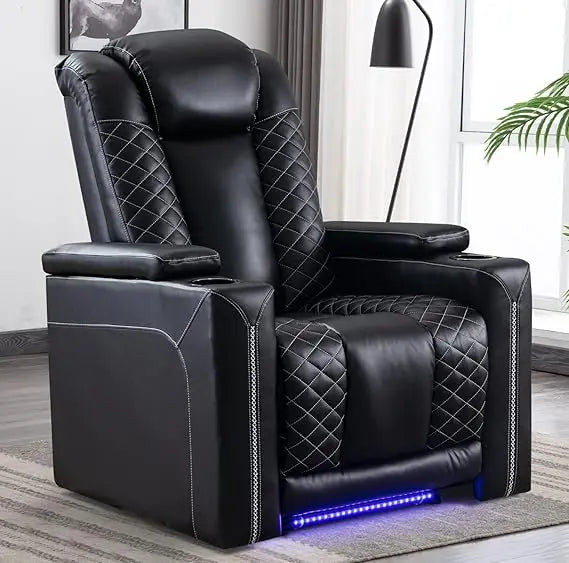 Electric Recliner Chair with USB Ports and Cup Holders