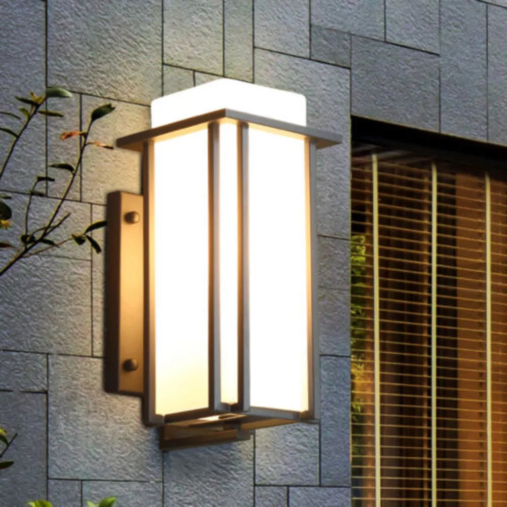 Bymaocar 110V Elegant American Iron Outdoor Wall Lamp