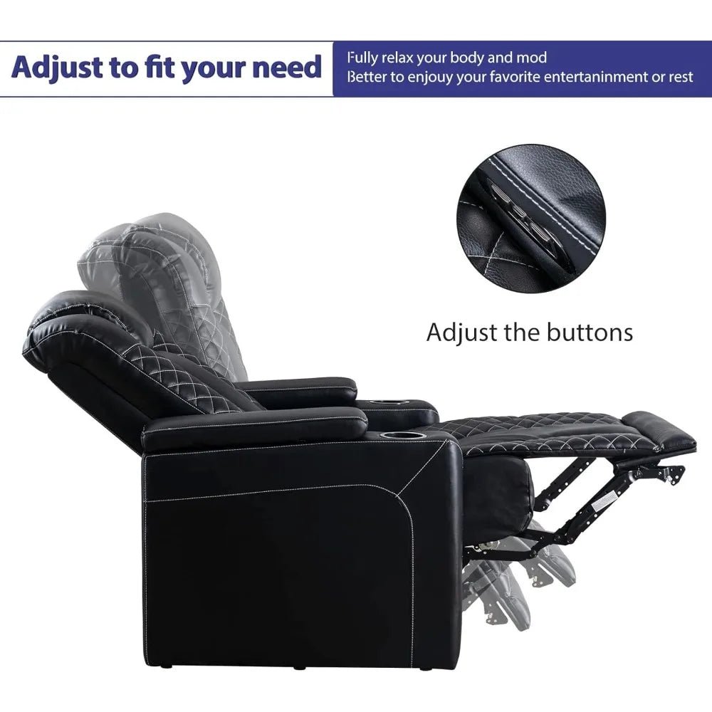 Electric Recliner Chair with USB Ports and Cup Holders